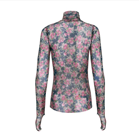 Zadie Power Mesh Turtleneck Top - Picture 2 of 7